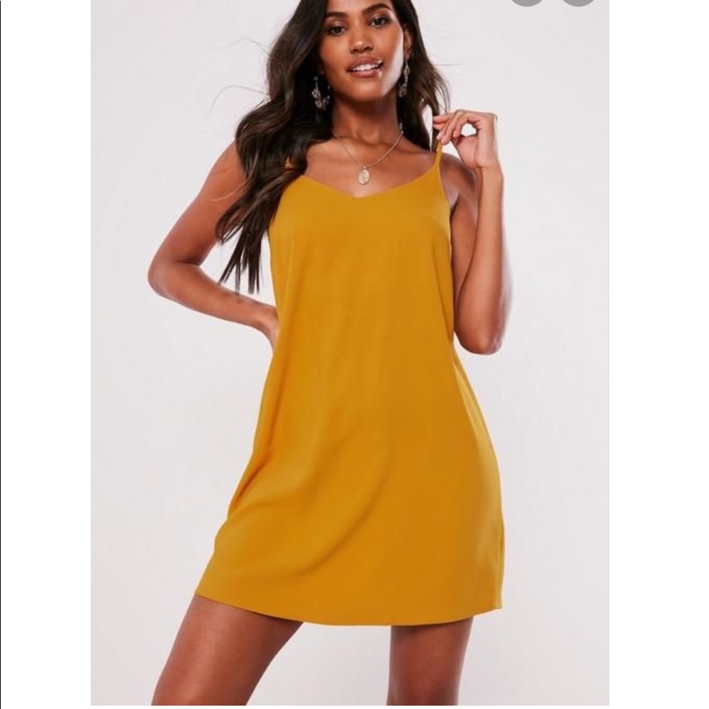 Missguided Mustard Cami Dress